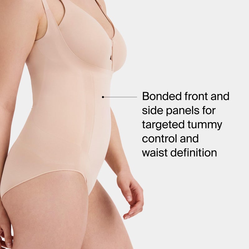 SPANX SPANXsculpt OnCore Open-Bust Brief Bodysuit - Sculpting Body Shaper for Women - Level 4 Compression - Adjustable Straps - Soft Nude - Large - Image 3